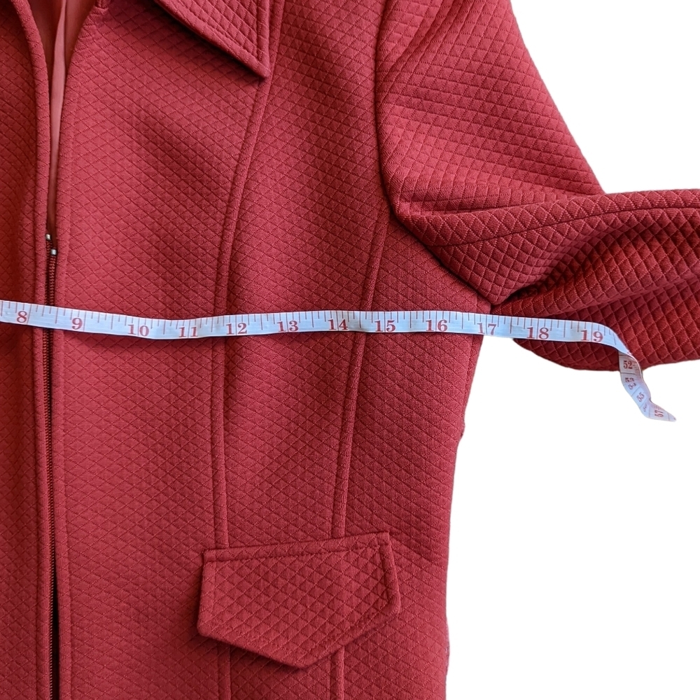Talbots Quilted Red Jacket/Blazer Size 4 - Picture 12 of 13